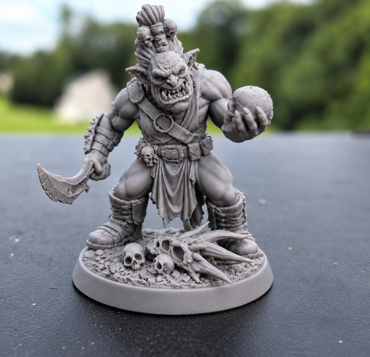 KRAZHAK SKULLGRIP 32mm 3d resin Printed Model