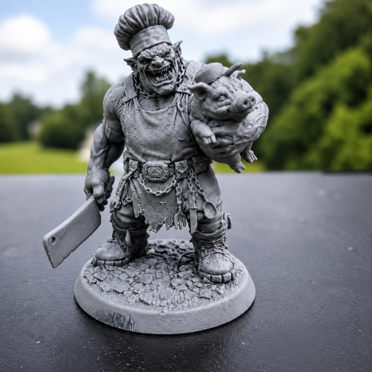 Boss Hog 50mm Limited Edition Unpainted Resin Miniature - GrimSpoil Iron Grin Mob