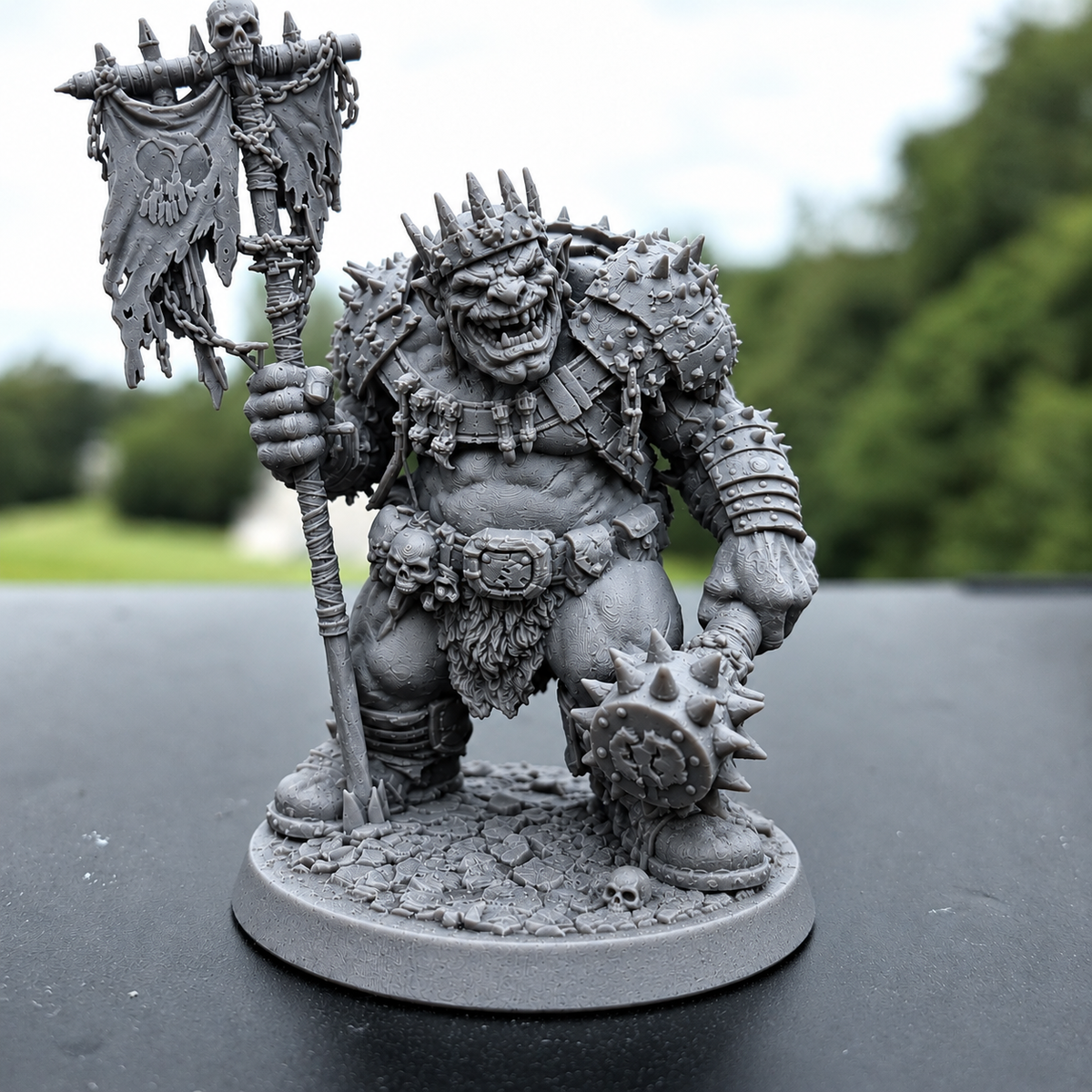 Mighty Gorgruk GrimSpoil Iron Grin Mob King 50mm 16K Resin Miniature Unpainted Limited Edition