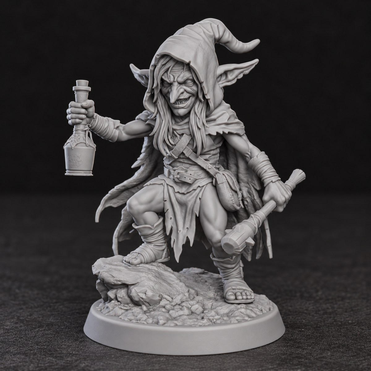 SWIGG HEXBELCH — THE CROOKED CONJURER | Goblin Resin Miniature