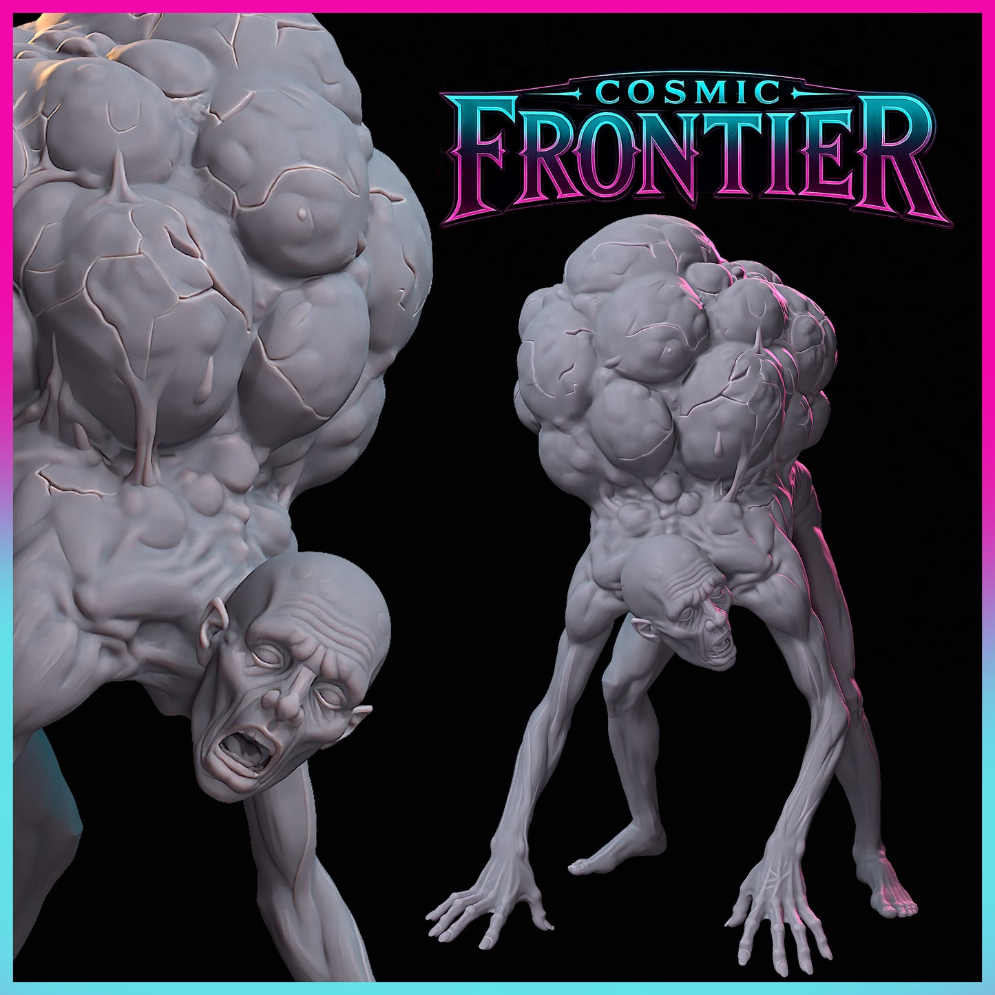 Cosmic Frontier — Blight Folk Flesh Colossus | Cosmic Horror STL Miniature