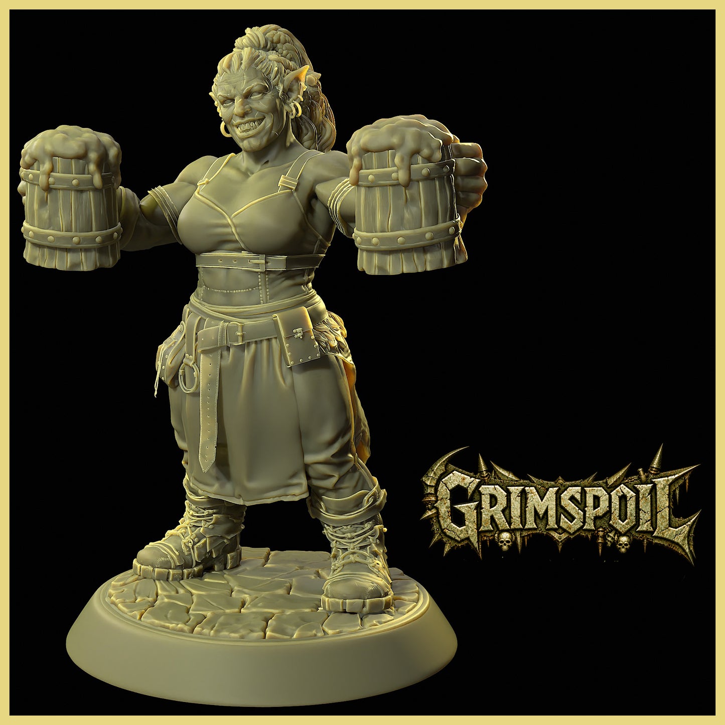 GrimSpoil Bar Hag - 32mm Detailed STL Miniature for Fantasy RPGs and Tabletop Wargames