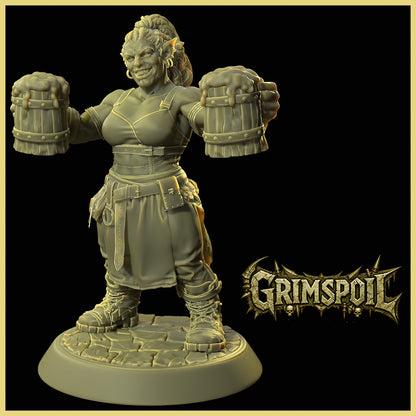 GrimSpoil Bar Hag - 32mm Detailed STL Miniature for Fantasy RPGs and Tabletop Wargames