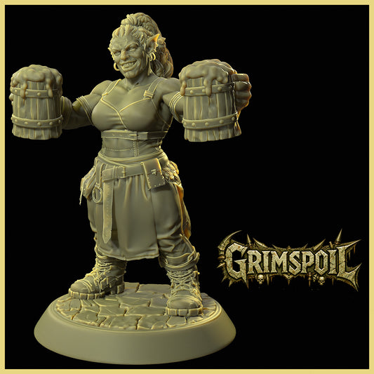 GrimSpoil Bar Hag - 32mm Detailed STL Miniature for Fantasy RPGs and Tabletop Wargames