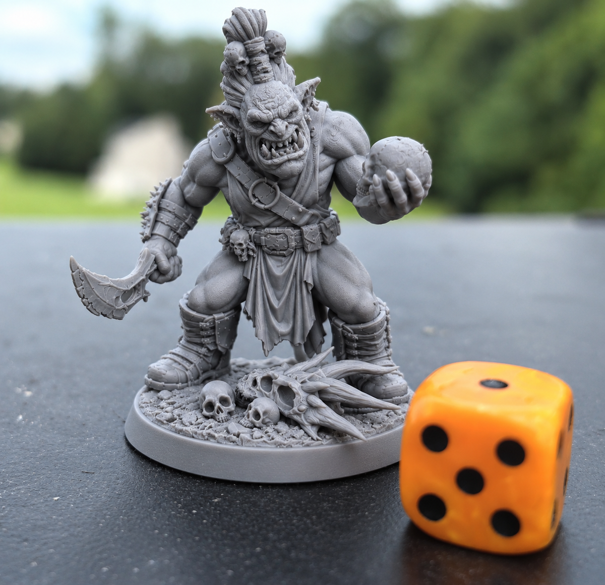 KRAZHAK SKULLGRIP 32mm 3d resin Printed Model