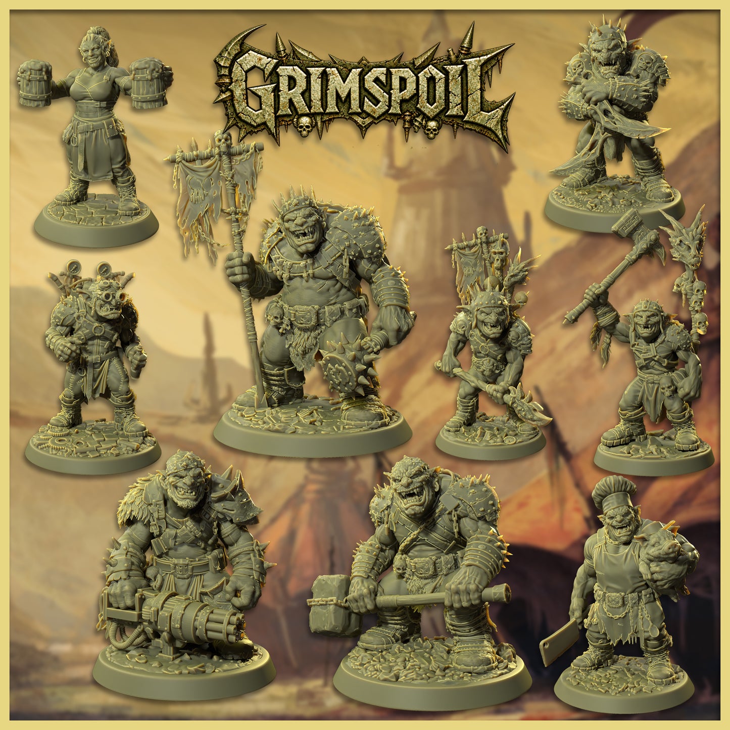 GRIMSPOIL Iron Grin Mob August 2026 STL Instant Download