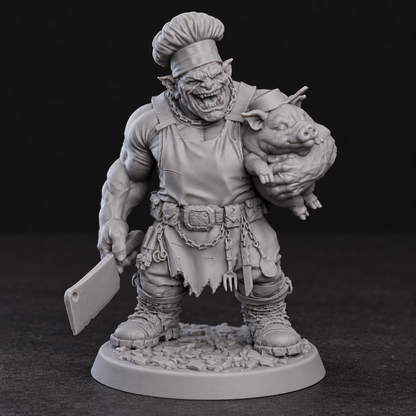 Boss Hog 50mm Limited Edition Unpainted Resin Miniature - GrimSpoil Iron Grin Mob