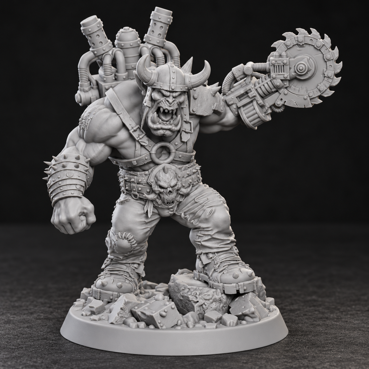 GRUKK GEARMAW — Ork Miniature | 16K Elegoo Tough Resin Physical Print