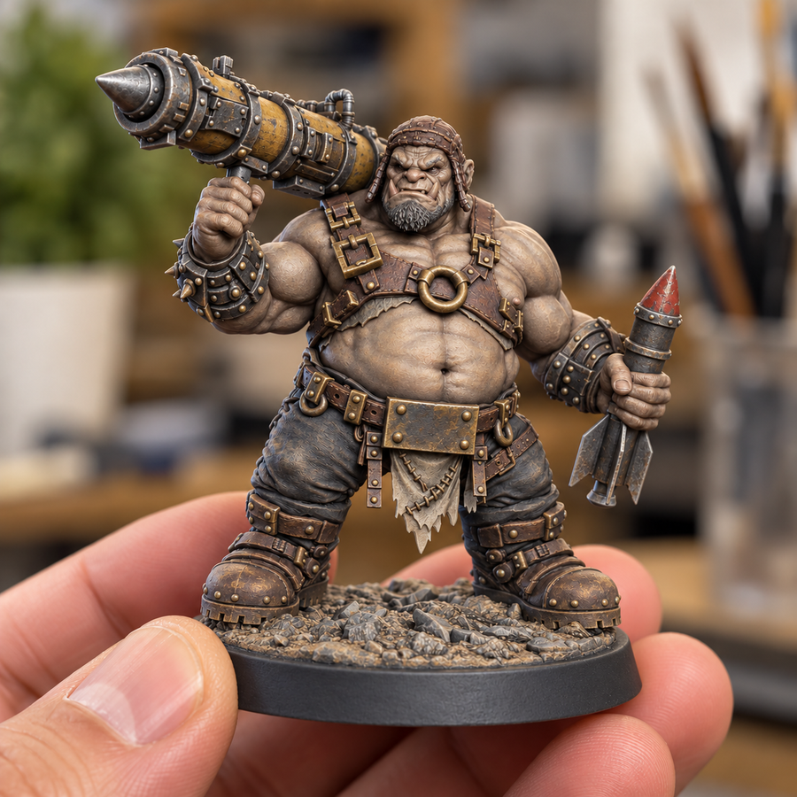 Boompa Dust and Diesel AI paint inspiration: warm grey skin and faded ochre launcher