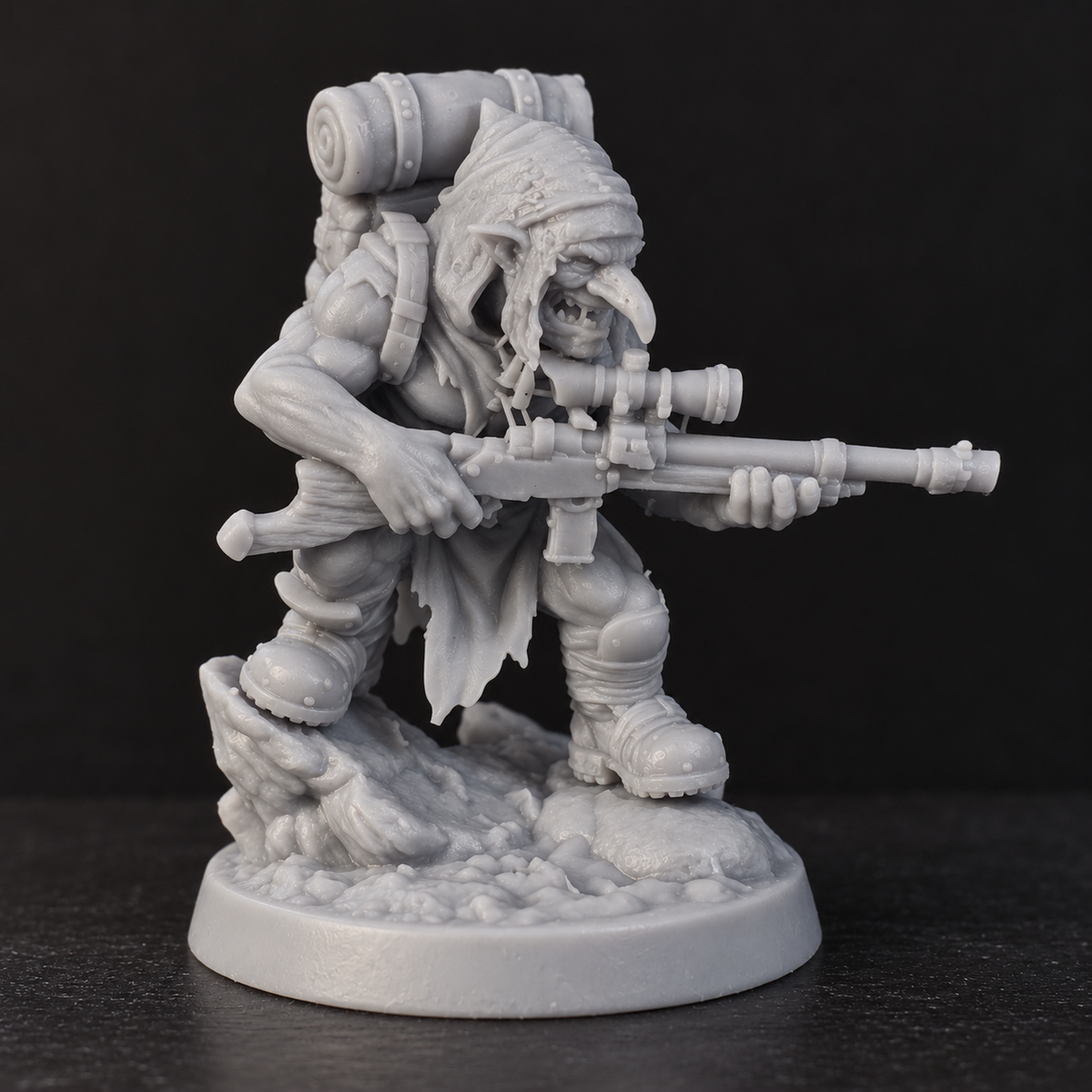Squintgit Longshot – The Far-Off Bastard | Iron Grin Mob Goblin Sniper Resin Miniature