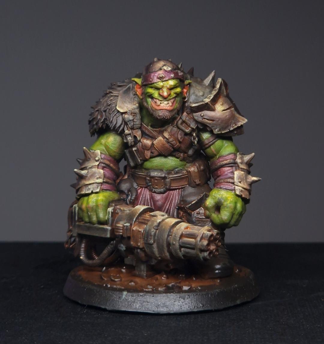 DAKKA BRAGG – THE LEADSPITTER | 50mm 16K Resin Orc Miniature