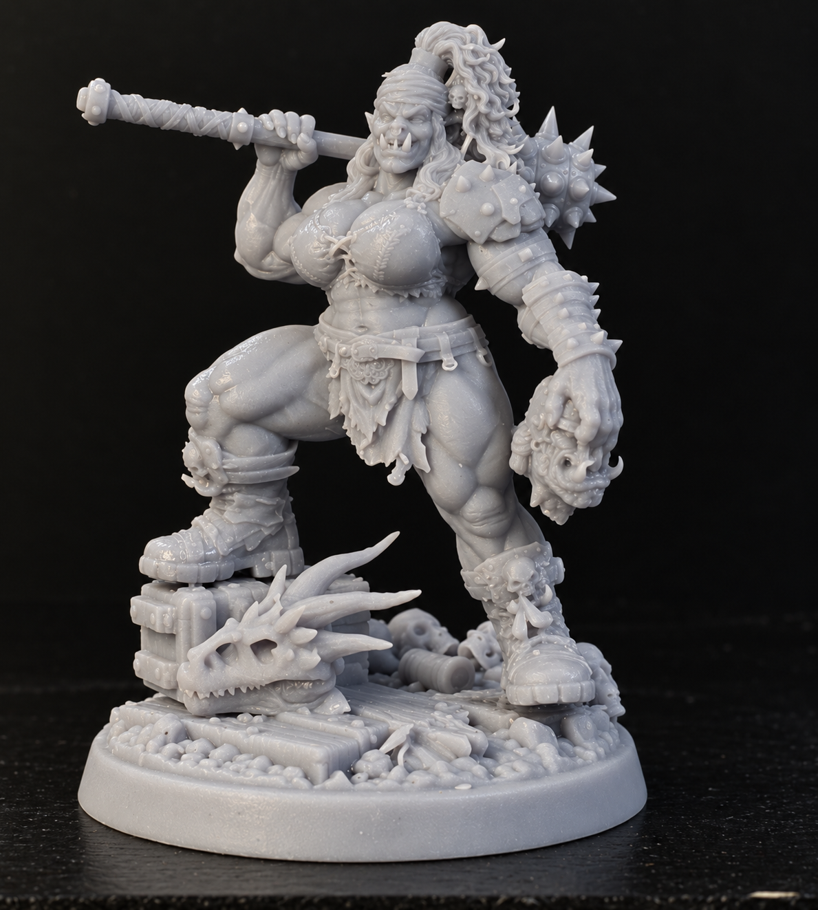 Big Bertha – Broken Grin Female Ork Resin Miniature