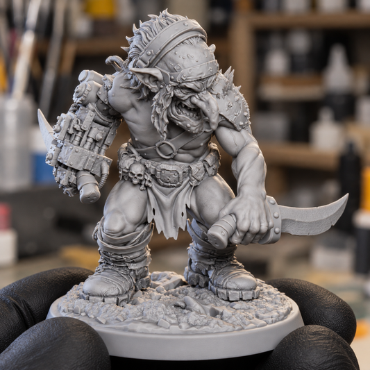 Stabgit Twiceblade — The Double-Cut | Goblin Miniature | 16K Elegoo Tough Resin