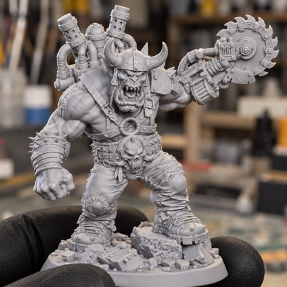 GRUKK GEARMAW — Ork Miniature | 16K Elegoo Tough Resin Physical Print