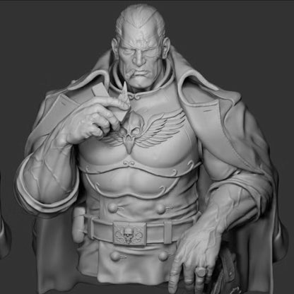 Commander Sebastian Highway “The Vulture” – Premium Resin Bust | Physical 3D Print